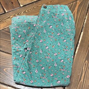 Vineyard Vines Girls Green Floral Pants